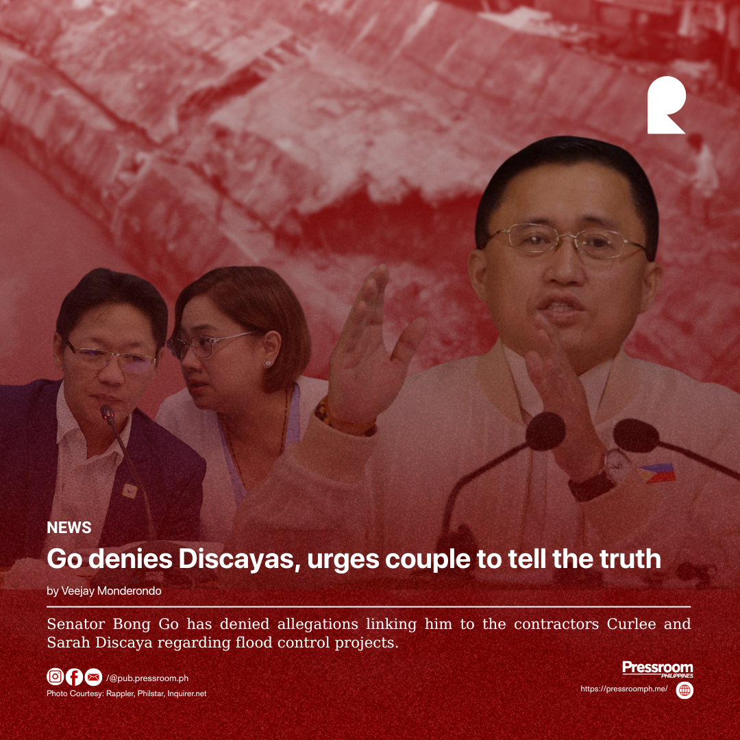 Go denies Discayas, urges couple to tell the truth