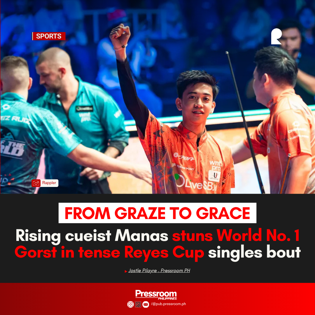 FROM GRAZE TO GRACE: Rising cueist Manas stuns World No. 1 Gorst in tense Reyes Cup singles bout