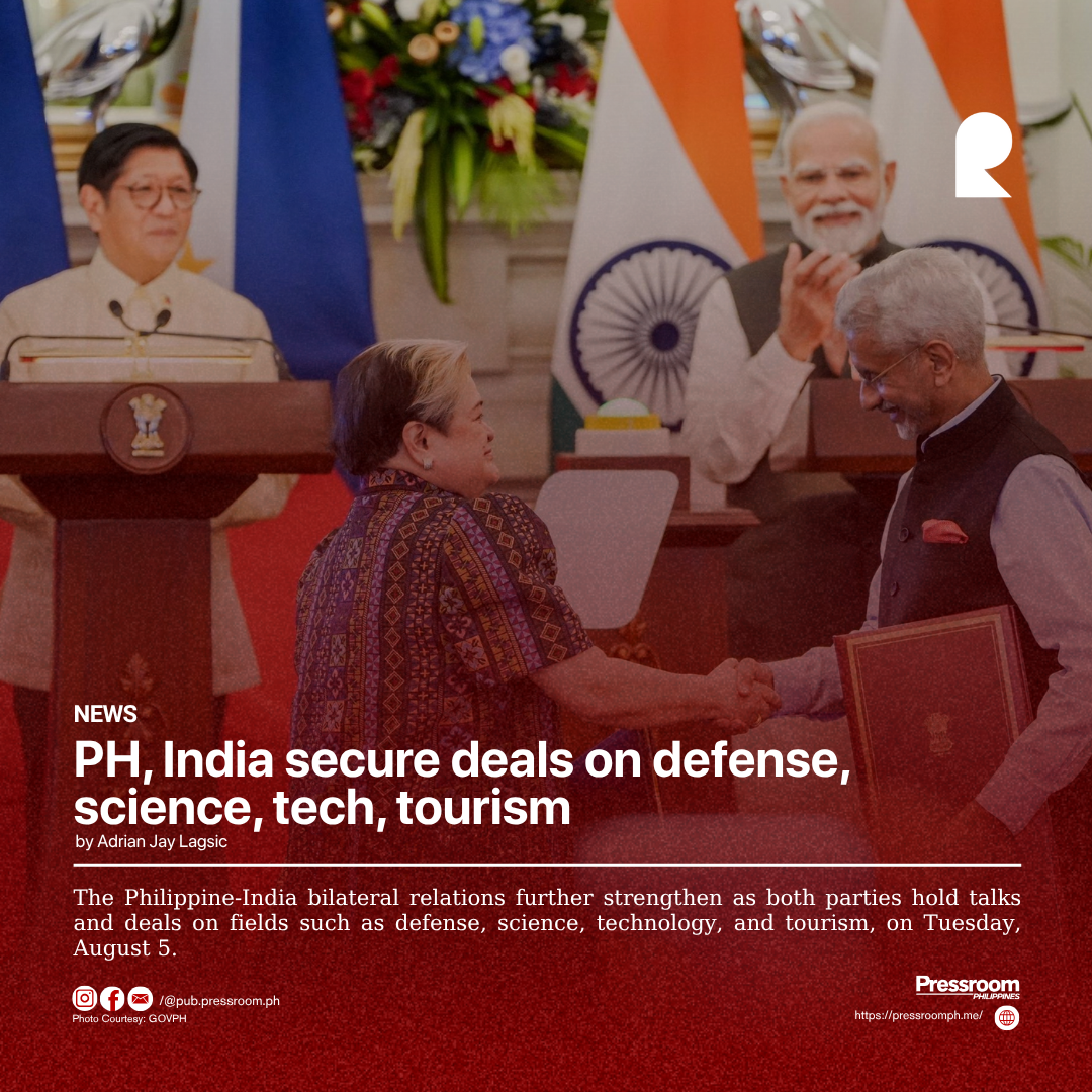 PH, India secure deals on defense, science, tech, tourism