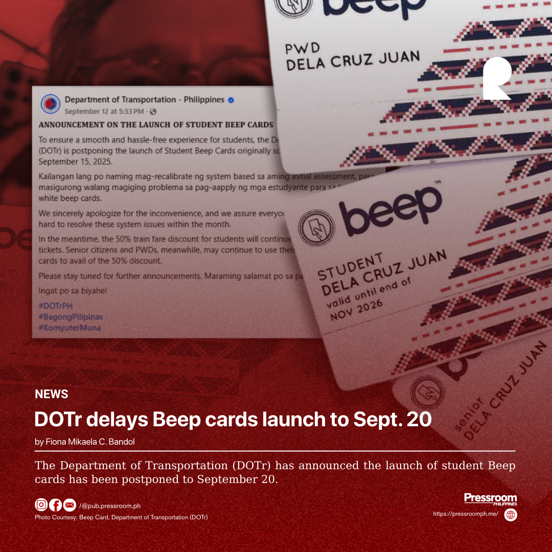 DOTr delays Beep cards launch to Sept. 20