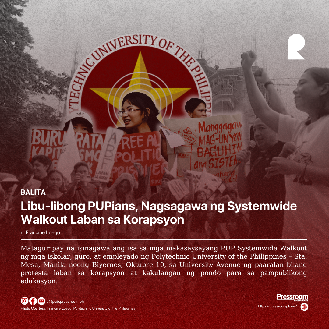 Libu-libong PUPians, Nagsagawa ng Systemwide Walkout Laban sa Korapsyon