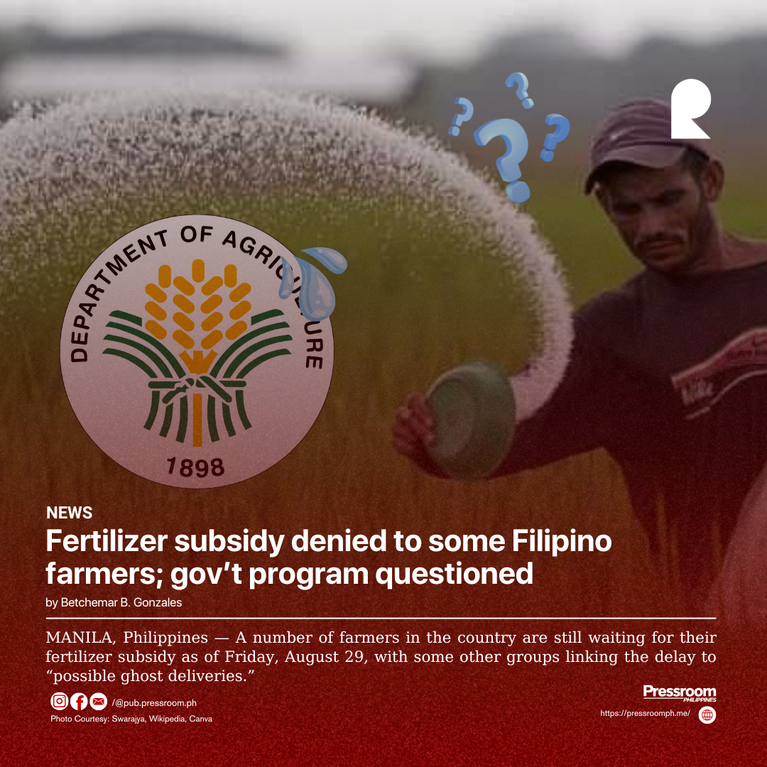 Fertilizer subsidy denied to some Filipino farmers; gov’t program questioned