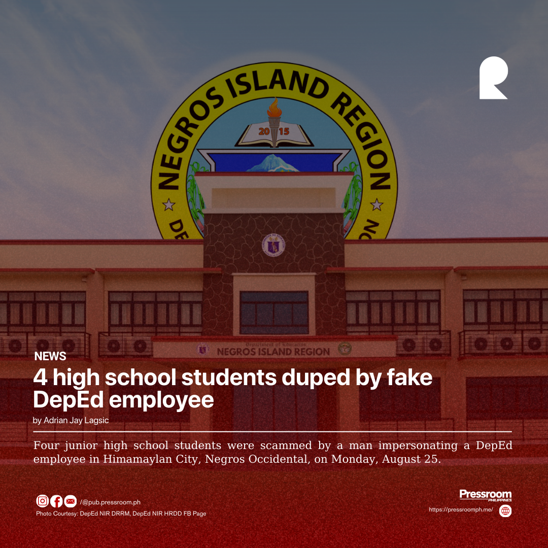 4 high school students duped by fake DepEd employee