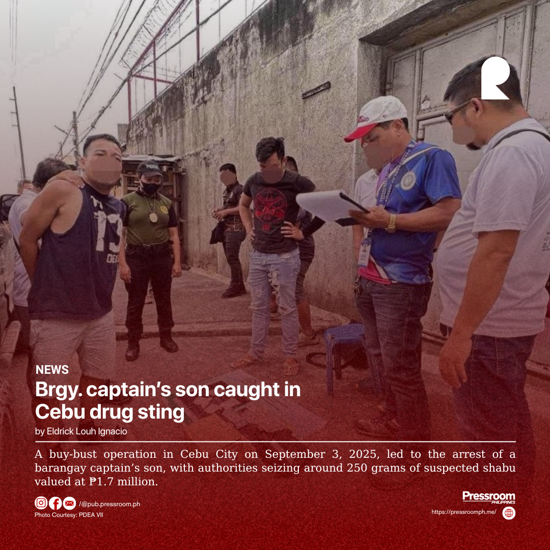 Brgy. captain’s son caught in Cebu drug sting