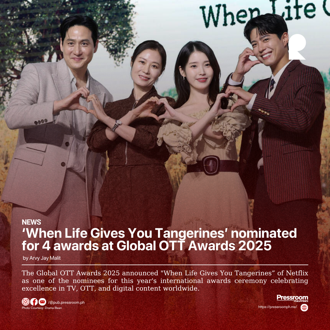 ‘When Life Gives You Tangerines’ nominated for 4 awards at Global OTT Awards 2025
