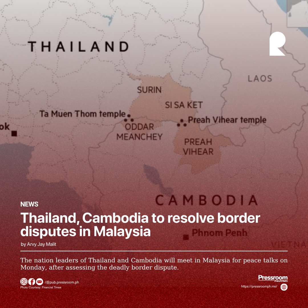 Thailand, Cambodia to resolve border disputes in Malaysia