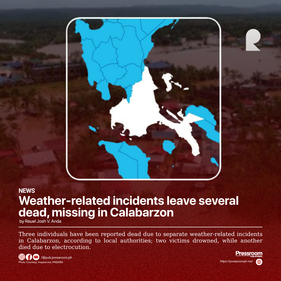 Weather-related incidents leave several dead, missing in Calabarzon