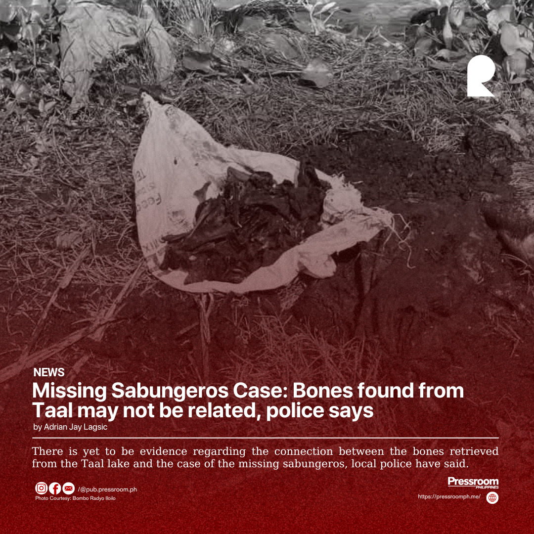 Missing Sabungeros Case: Bones found from Taal may not be related, police says