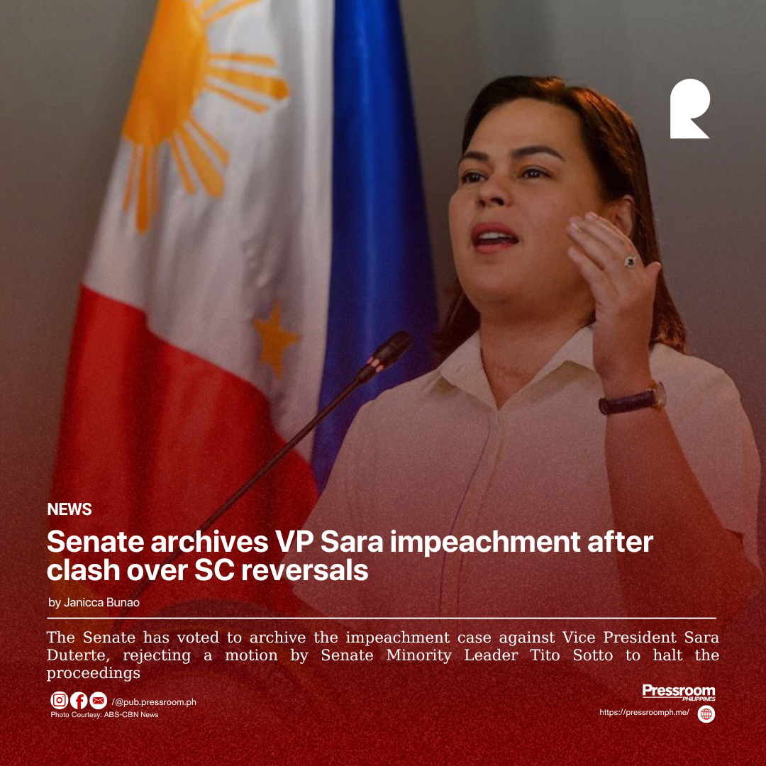 Senate archives VP Sara impeachment after clash over SC reversals