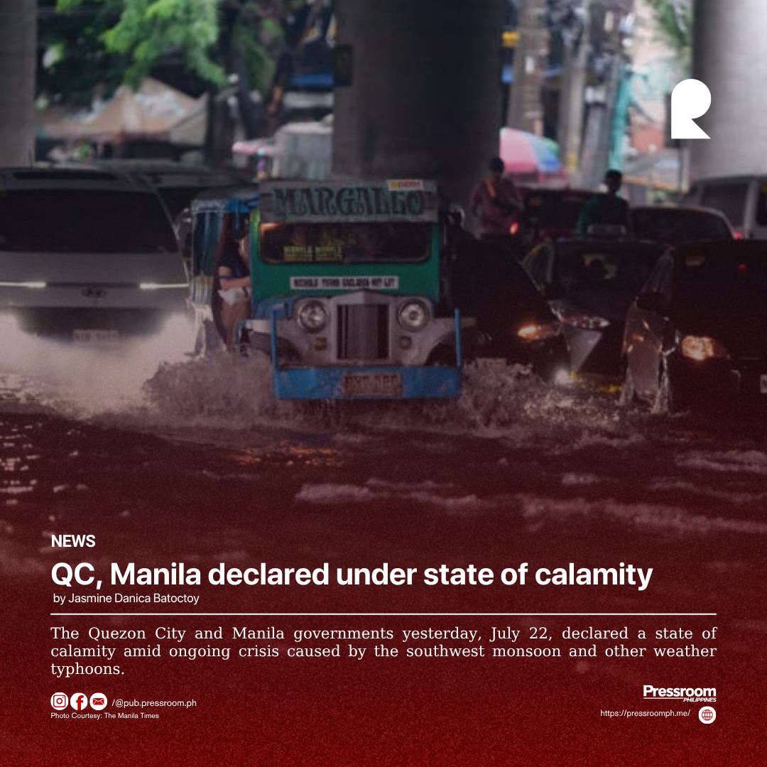 QC, Manila declared under state of calamity