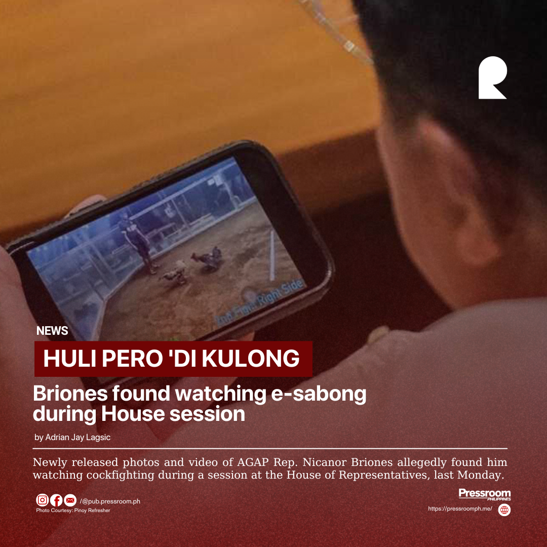 HULI PERO 'DI KULONG | Briones found watching e-sabong during House session