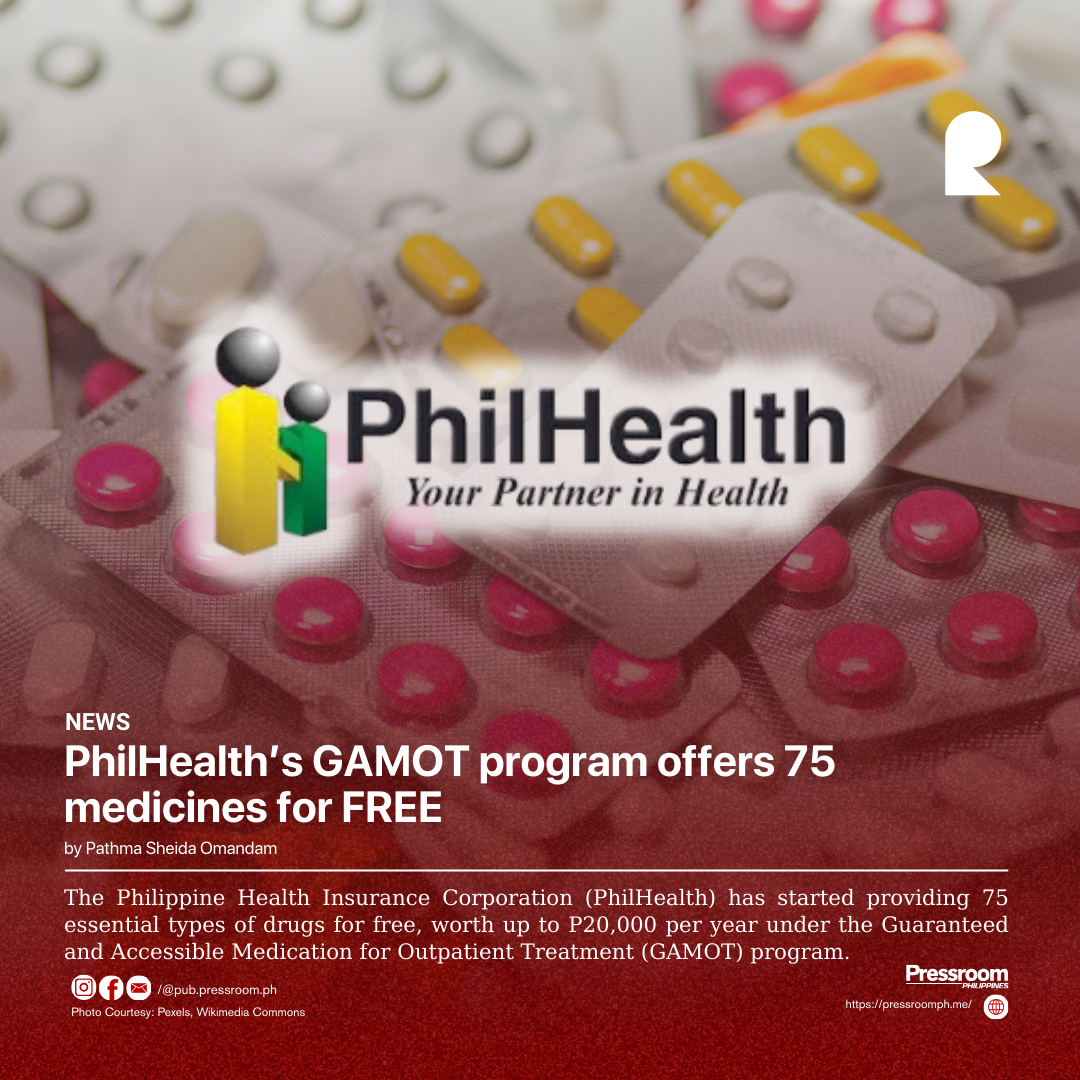 PhilHealth’s GAMOT program offers 75 medicines for free